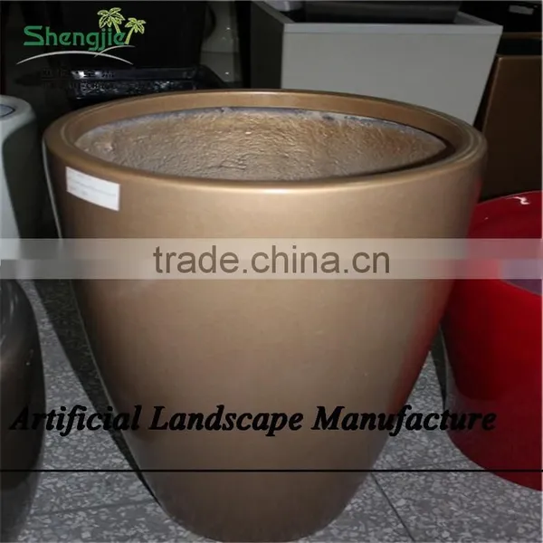 SJZJN 2639 Vietnam Garden Decor Fiberglass Glossy Earthy Pots & Planters photo-3