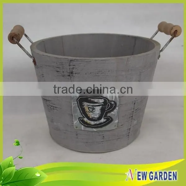 2015 Trending Hot Products Round Flower Pot Molds/Barrel Shape Flower Pot photo-4