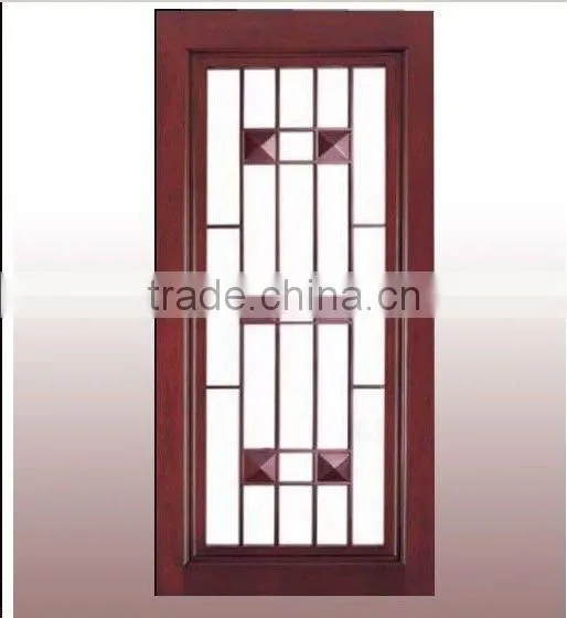 Good Quality Glass Insert Wood Interior Door photo-3