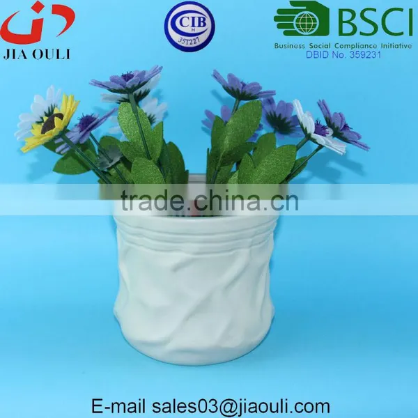 Ceramic Succulent Planter Pots With Matte Grayscale Finish, Succulent Desktop Flower Pot photo-2