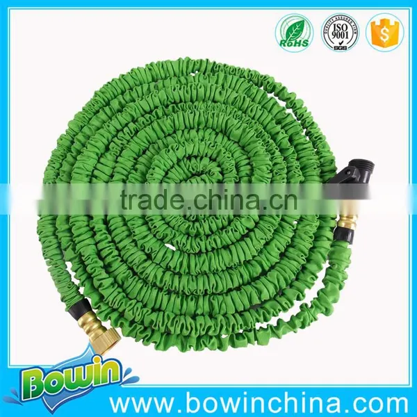75FT Brass Fitting Expandable Hose With Green Color and 7-funtion Spray Nozzle photo-2