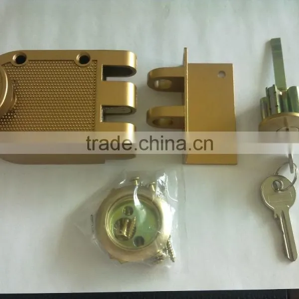 High Quality Rim Night Latch Door Lock With Keys photo-3