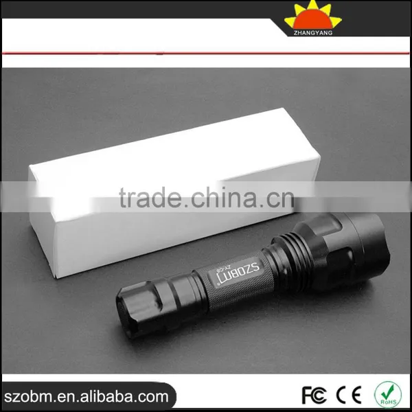 Wholesale OBM ZY-C8 Q5/L2/T6/XML T6 LED 18650 Battery Hunting Tactical Flashlight photo-6