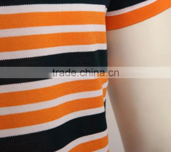 Mens Cotton Design Plain Slim Striped t Shirt photo-6