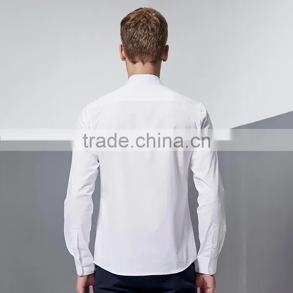 New Design High Quality 100% Cotton Men Casual Slim Fit Shirts Long Sleeve Custom Printing OEM Wholesale photo-5