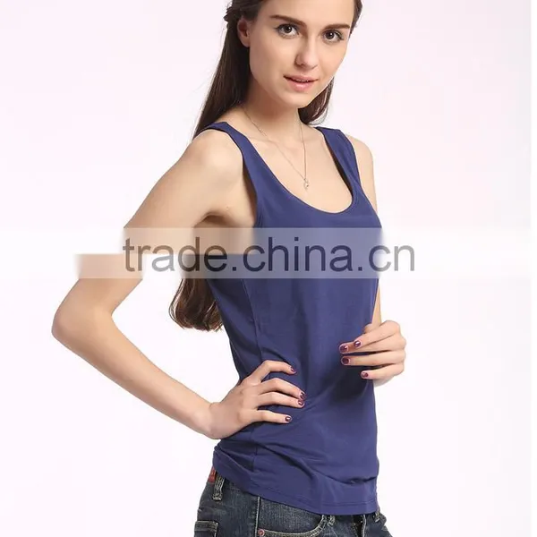 Plain Cotton Comfortable Women Tank Tops Wholesale photo-2