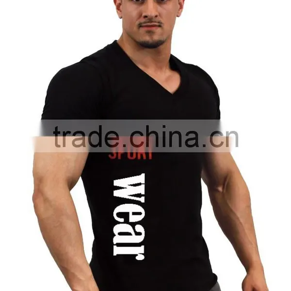 Workout t Shirt for Man,Gym Fitness 95% Cotton 5% Elastane T Shirt photo-3