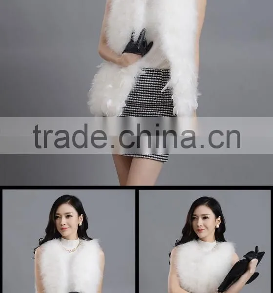 Hot Sale New 2017 Women Winter Encryption 100% Natural Ostrich Feathers Turkey Feather Fur Vest Vest Fur Coat Fur Coat photo-3