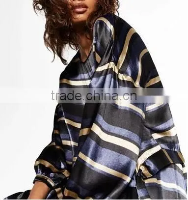 Runwaylover EY2351B 2017 Ladies Fashion Long Sleeve Stripe Blouse photo-4
