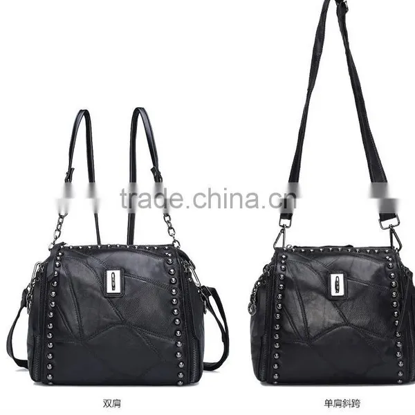 Women PU Leather Vintage Backpacks Fashion Leisure Male School Sport Black Travel Daypack Retro Bagpack photo-4