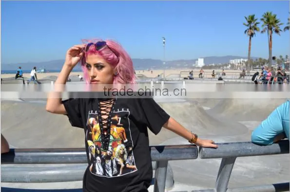 European and American Fashion Guns and Roses Printing Bands T-shirt photo-2