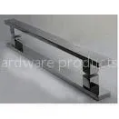 Wall Mounted Bathroom Glass Door Handle , Square Stainless Steel Bathroom Handle