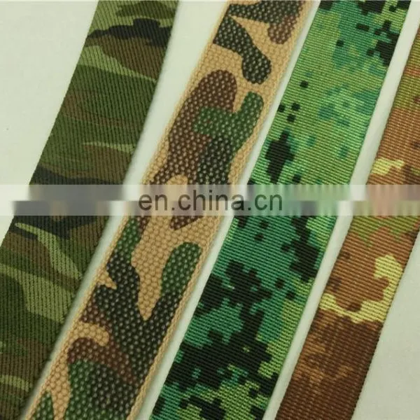 Customized 3/4'' Camouflage Ribbon Military Ribbon Polyester Webbing photo-5