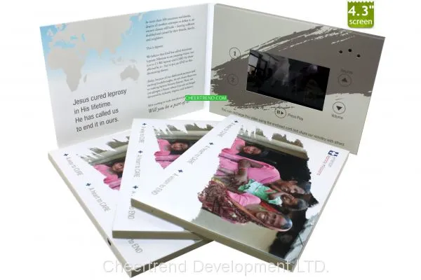 Portrait A5 Size 4.3'' Digital Greeting Card /Video Brochure / Lcd Card photo-2