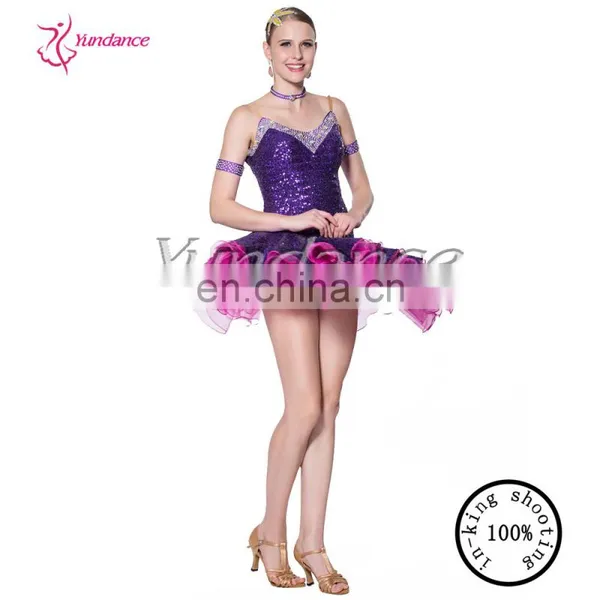 Kids Glitter yundance Bling Bling sequin dance dress 2015 L-14124