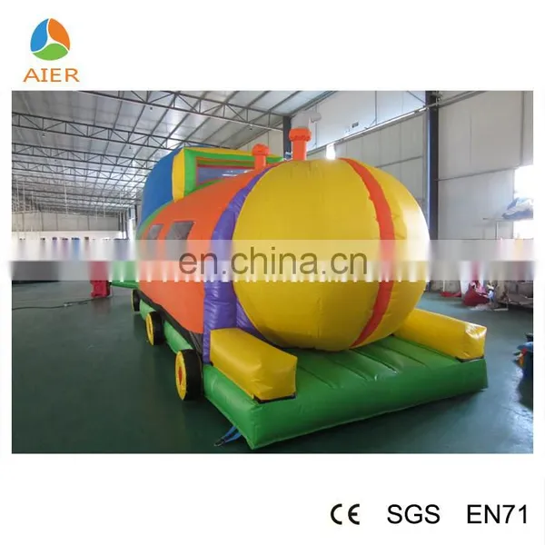 Fun PVC Material Inflatable Train Obstacle Castle for Kids photo-3