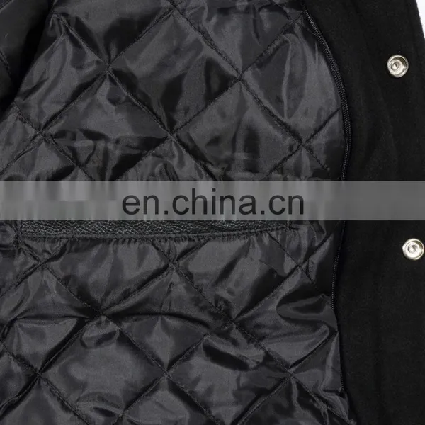 Wool Varsity Jackets With Leather Sleeves