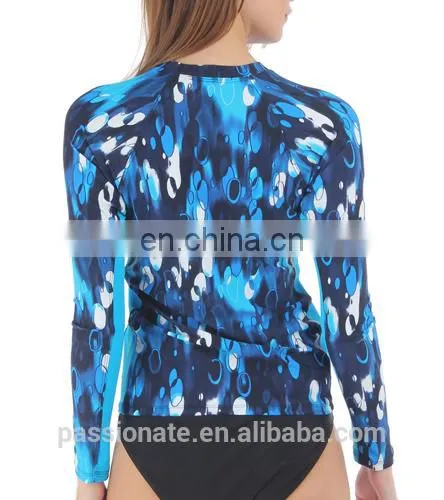 Full Printed Custom Made Long Sleeve Rush Guard/rashguard for Women photo-2