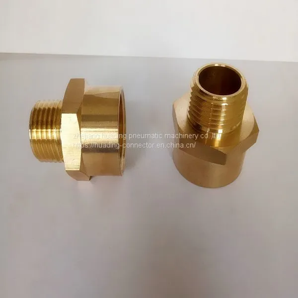 Brass Female x Male Nipple F3/4xM1/2 , BSP ,BSPT,NPT,G,ZG Thread Adaptor photo-2