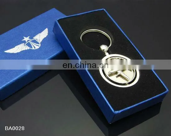 New Tourist Gifts Rotatable Airplane Shape Metal Keychain With Logo photo-6