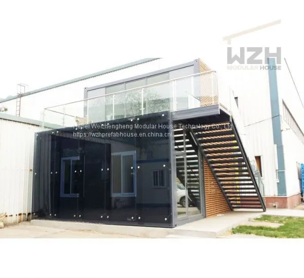 Luxury Modular Flat Pack Container Office Buildings With Toilet Bathroom Office New Design Shipping Container Showroom photo-3
