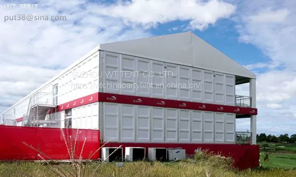 10-25 m Width A Shape Aluminum Double Decker Tent Used for Outdoor Sports Show,office,factory and Event photo-3