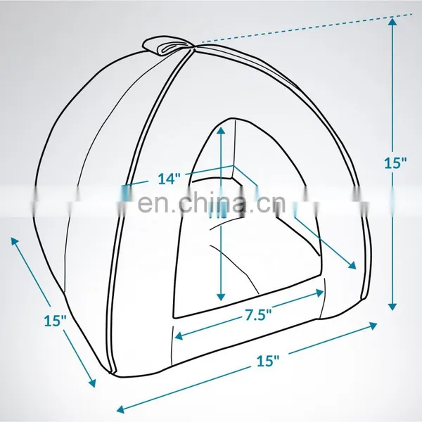 Pet Supply Outdoor Travel Sleep Warmth Durable Waterproof 2 In 1 Cat Bed With Canopy photo-5