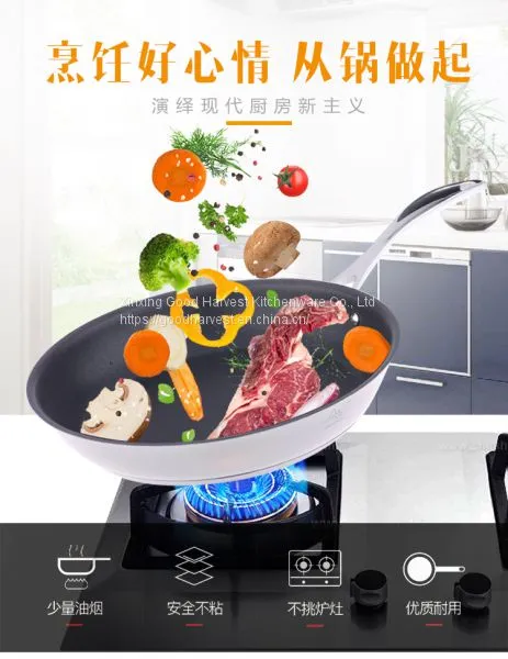 Pan Skillets Non-stick Pans DuPont Teflon Nonstick Coating Pan Try-ply Stainless Steel Fry Pan
