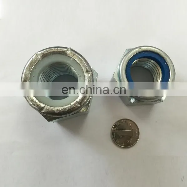 Large Diameter Zinc Plated Nylon Insert Lock Nut M30 DIN985 DIN982 Heavy Hex Nylock Nut m5 M10 photo-2