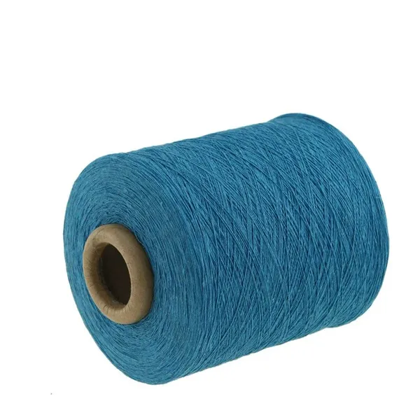 Yarn Dyed Color Recycled Cotton Yarn Manufacturer Regenerated Carded Polyester Yarn for Socks NE14S photo-2