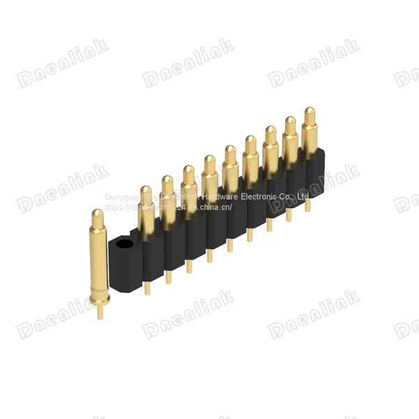 Dnenlink 2.54mm Pitch Single Row H4.0mm Straight Male Headert DIP Type PogoPin Header Connector