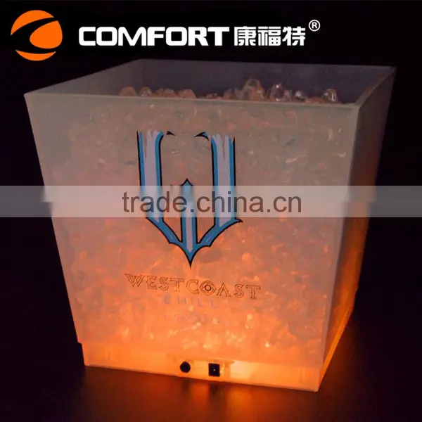 Cheap Square 10L Plastic Glowing Led Lighted Bucket photo-3