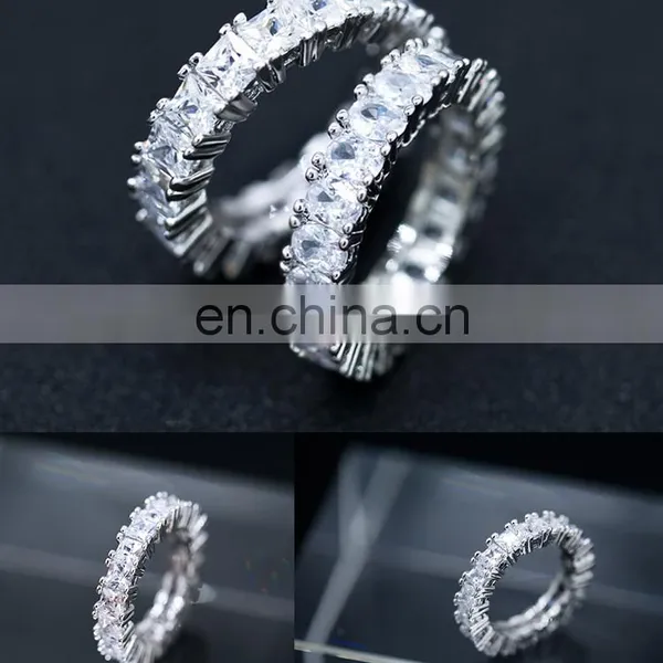 Fashion Custom Design Popular, New Fashion 925 Sterling Silver Bling Bling Baguette Classic Diamond Ring for Women/ photo-5