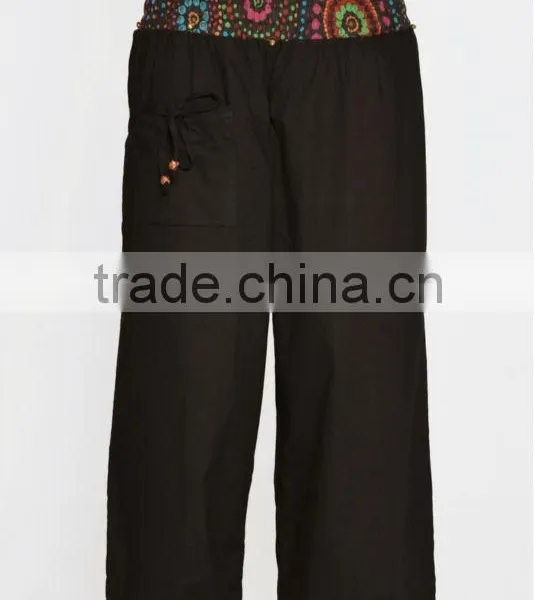 Indian Men Women Unisex Multi Color Cotton Alladin Harem Pants With Stylish One Side Pocket