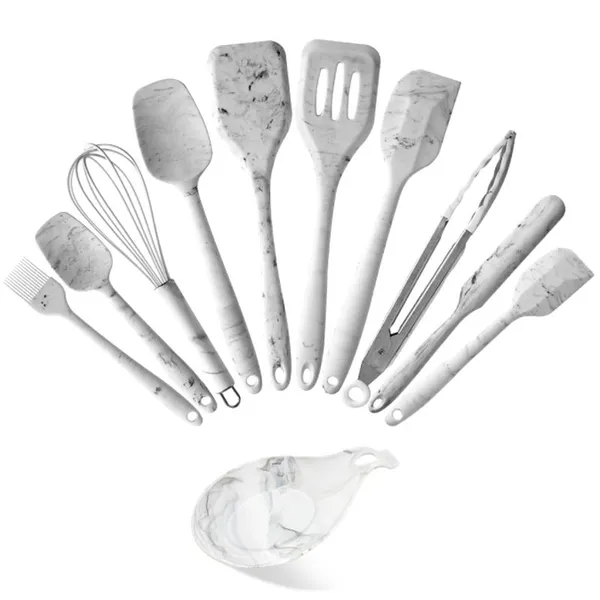 Kitchen Accessories Home and Kitchen Cookware Sets KITCHEN COOKING UTENSILS SETS 11PCS SILICONE KITCHEN UTENSILS SET photo-3