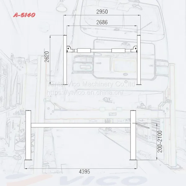 4 Ton Car Lifts Hydraulic Four Post Parking Lift For Service Station #V-PBT-A-6140 photo-3