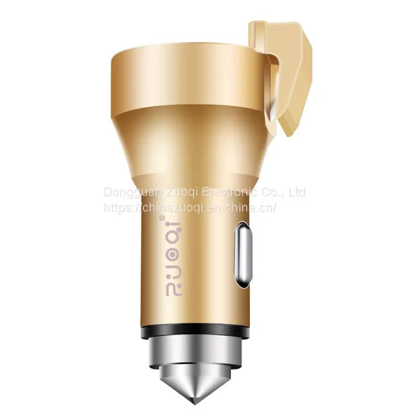 Mini Portable 17W High-quality Rescue Life-saving Dual Usb Quick Car Charger photo-2
