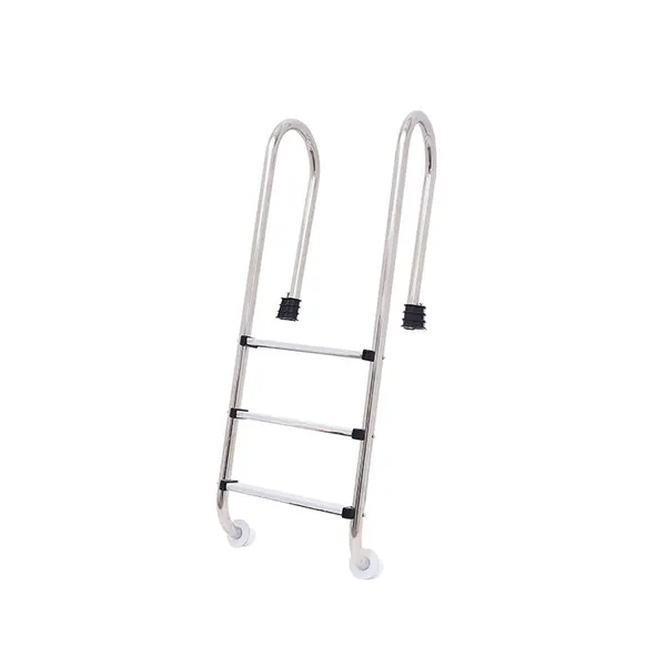 High Quality 5-Step Pool Ladder With Flange Type SS Steel Frame Ladder for Non-Slip Plastic Steps for Above Ground Swimming Pool photo-2