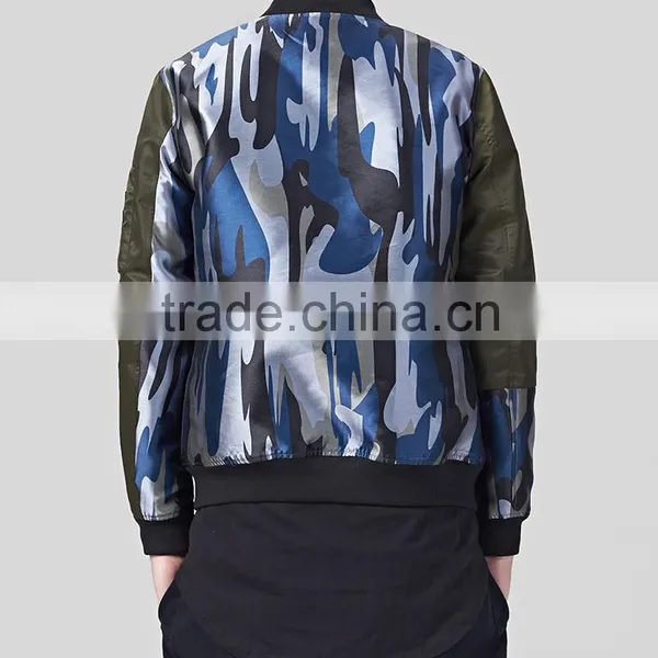 OEM Wholesale Mens Sublimation Printed Bomber Jackets photo-3