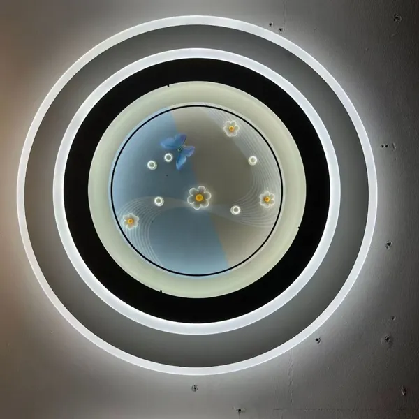 2025 Bedroom Light, Modern Minimalist LED Glass Ceiling Light, Round Nordic Creative and Personalized Study Light photo-2