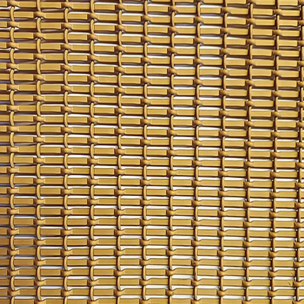 Custom-designed metal mesh grille, SS304 decorative corrugated woven wire mesh, suitable for furniture inserts and wardrobe panels
