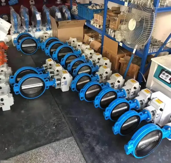 Electric Motorized Wafer Butterfly Valve PN16 Cast Ductile Iron Body CF8 Plate Disc Wafer Type Butterfly Valve photo-5