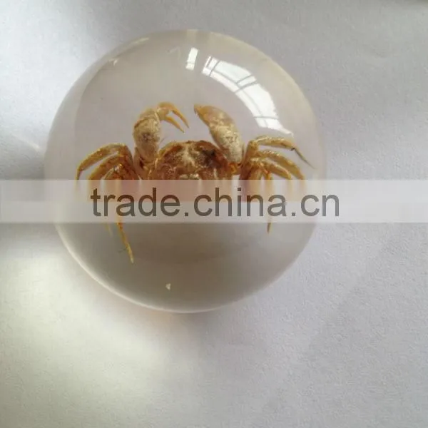 Hot Selling Rutilated Quartz Crystal Ball / Sphere With Real Flowers Embedded for Promotional Gift photo-3