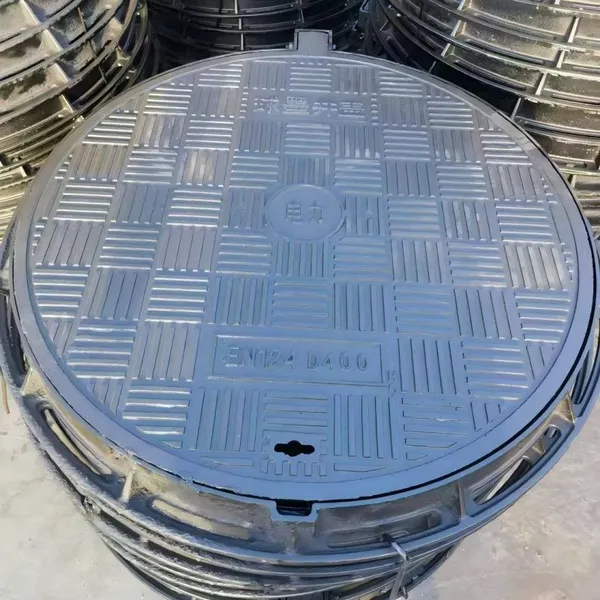 Iron High Load D400 E600 Durable Round Square Ductile Iron Manhole Cover Grate for Road Facilities photo-3