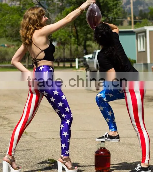 2015 Ladies Stretch Sexy Tight American Flag Print Legging for Women photo-6