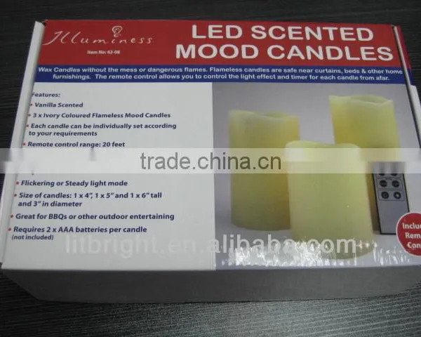 Pillar Shape Remote Control LED Christmas Candle Quality Choice photo-6