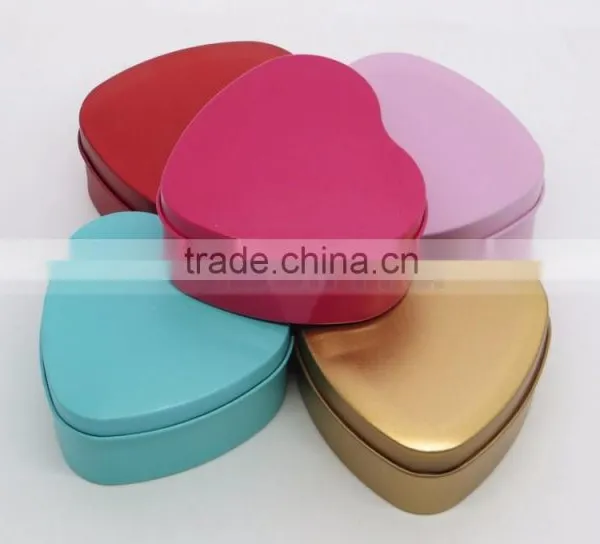 0.23mm Thick Tin Plate Cheap Price Multi Color Candy Heart Shape Gift Tin Case photo-6