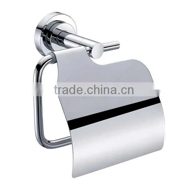 new design big base zinc chrome bathroom accessories set hotel metal tissue paper and roll paper holder