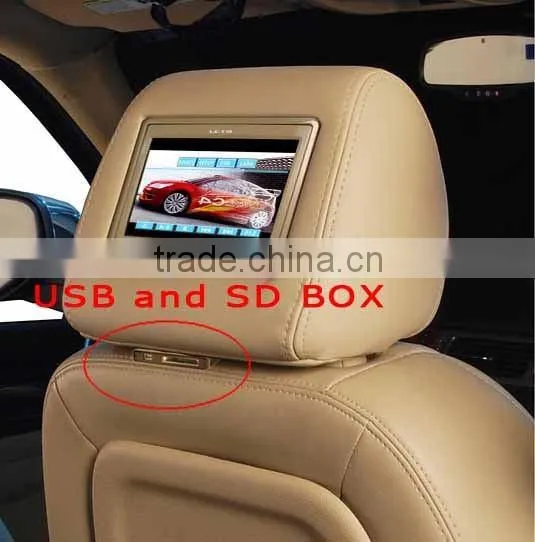 H7008SD 7" Car Headrest LCD TFT Monitor With MP5 Player