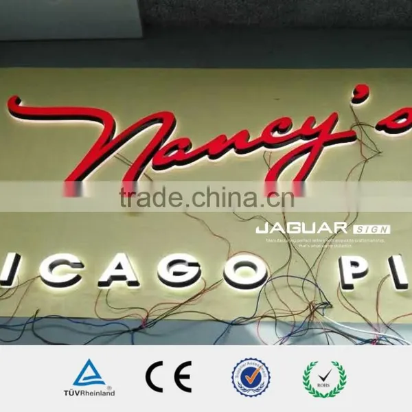 Full Lit Acrylic Led Luminous Channel Window Letter With Vinyl Film on Face With Adhesive